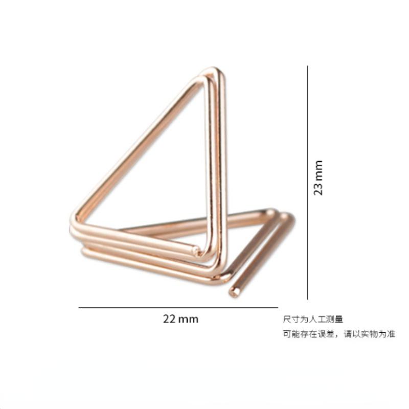 30Pcs Metal Memo Holder Heart Triangle Table Place Card Holder Photo Clip Card Stand Wedding Banquet Message Holder