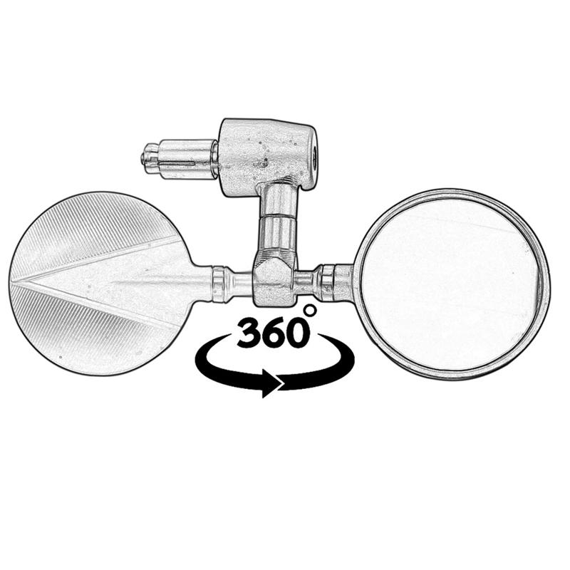 ABLZ-Universal Motorcycle Rearview Mirror For 22Mm Handlebars Side Mirror Modification Accessories
