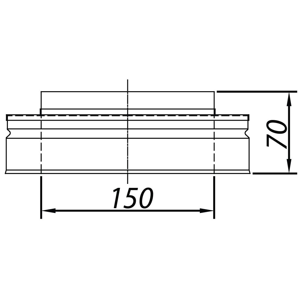 АДАМ ДВ Дымоходный конец фи 150