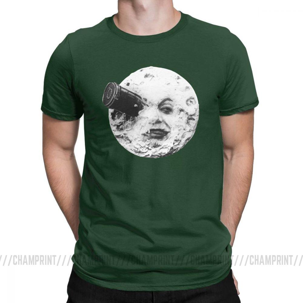 Moon T Shirts For Men Georges Melies Twin Party Tops Short Sleeve Vintage T Shirts