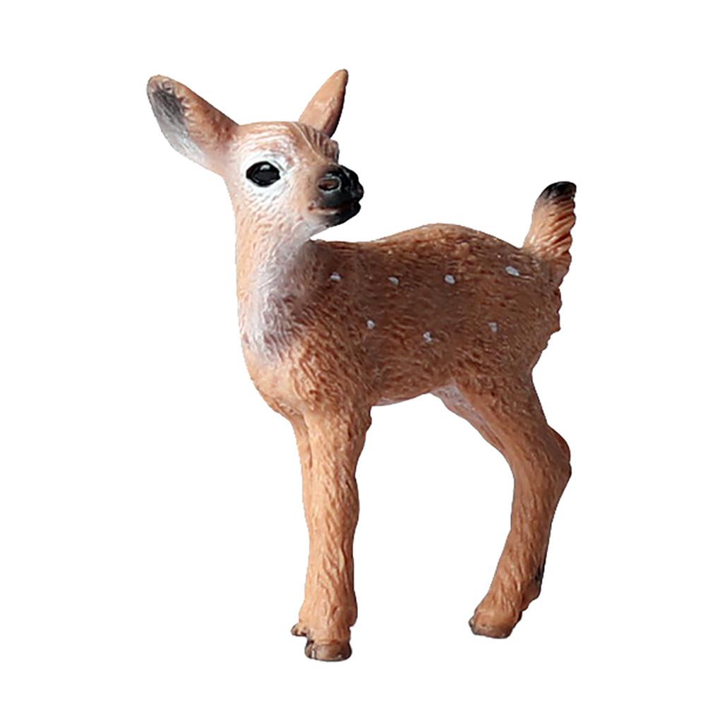 6pcs Animal Models Simulation Christmas Ornaments Solid Plastic Decoration Children Toys