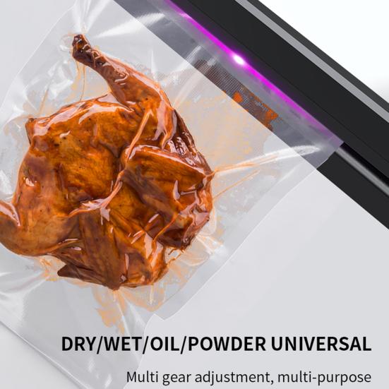 Вакуумная машина для запайки с сухим/влажным режимами, 65 кПа, сильное всасывание, быстрый нагрев, высокоскоростной двигатель, полностью автоматическая машина для запечатывания пищевых продуктов