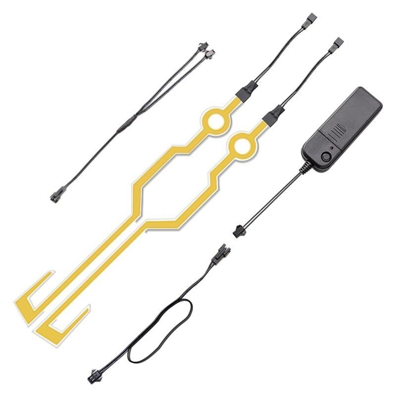 Велосипедный Мотоциклетный Шлем Светодиодная Холодная Подсветка Самоклеящаяся Светоотражающая Светящаяся Наклейка Полоса Модифицированная Водонепроницаемая Декорация