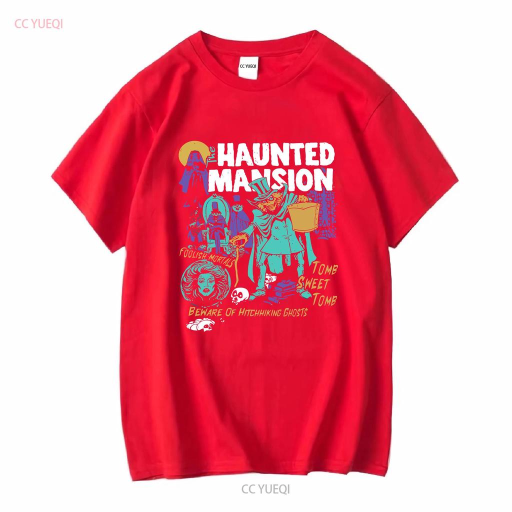 Винтажная футболка The Haunted Mansion Ghosts Хэллоуин Жуткий сезон Размер S 5XL с длинным или коротким рукавом винтажная Стиль стираной моды