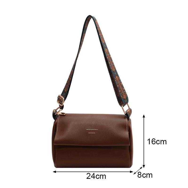 Yogodlns Винтажная сумка, женская новая высококачественная сумка на плечо, простая и универсальная, с широким ремнем, однотонная сумка через плечо, маленькая квадратная сумка