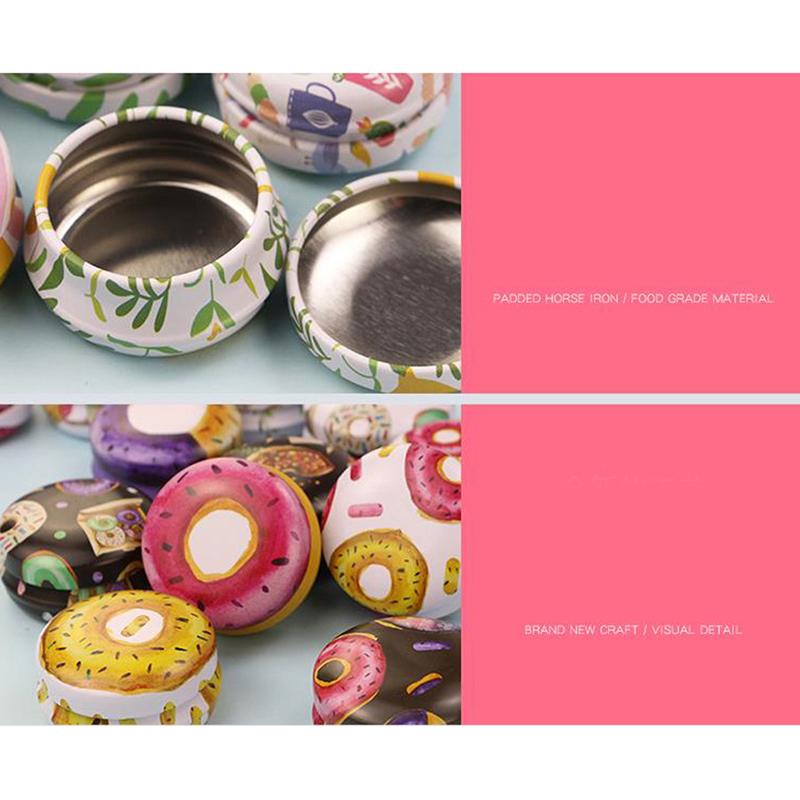 12шт мини-элегантный цветок жестяная коробка Diy свеча банка бальзам круглый пустой футляр для хранения