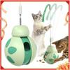 Интерактивная игрушка для кошек для домашних кошек, неваляшка, диспенсер лакомств, дразнилка/ползунок для снятия тревоги/скуки, потеря веса у котят