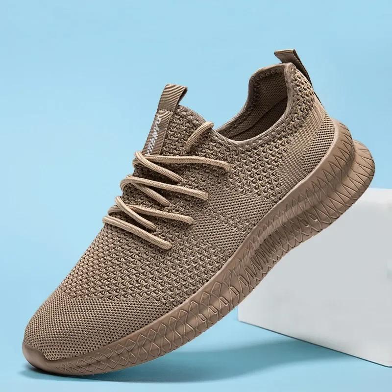 Fashion Fujeak Hot Sales Men Sneakers Mesh Casual Shoes Plus Size Vulcanize Shoe Walking Sneakers Black Men Running Tenis Masculino