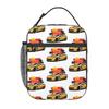Yellow Corvette Z06 Sunset Palms Insulated Lunch Bag for Women Children Portable Food Boxes Thermal Lunch Box Tote