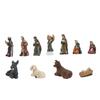 11 Pcs Christmas Resin Nativity Sets Vivid Lifelike Christmas Ornament Gifts for Holiday Desktop