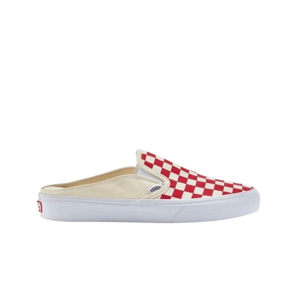 Vans Классические слипоны-мюли в клетку, красно-белые