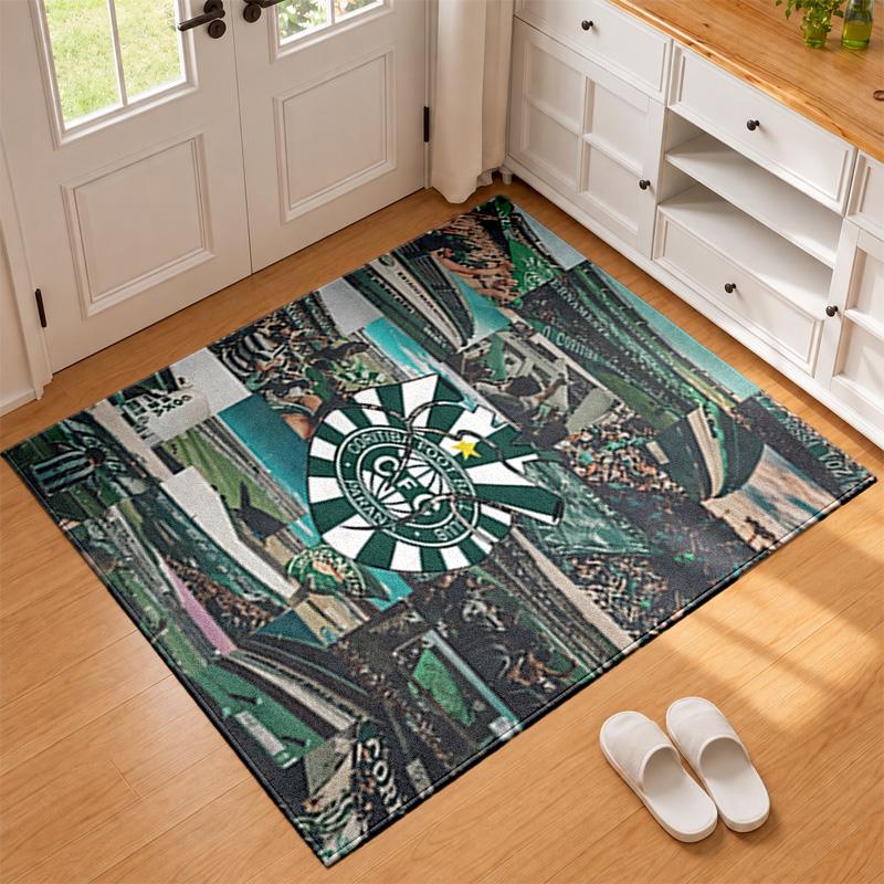 Coritiba FC Carpet Door Mat for Living Room or Bedroom Protective Mat Under Chair Office Decoration Christmas Gift Birthday Present