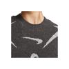 Nike Спортивная одежда Phoenix Cozy Bouclé Printed Short Fashion Casual Knit Celebrity Neck T-Shirt Women T Shirts Gray FD4287-254