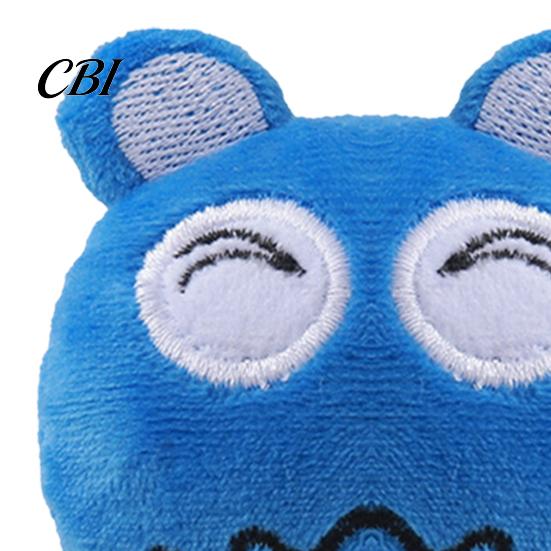 Soft Short Plush Cat Toy Ball Toy, Catnip Chew Cute Embroidered Face, Fun Play Accessory Stuffed Kitten Teething for Indoor Cats Biting Patting