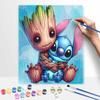 Disney Набор для рисования масляными красками Гроот Стич Обнимашки Домашний Декор Стены Поделка Своими Руками Подарок