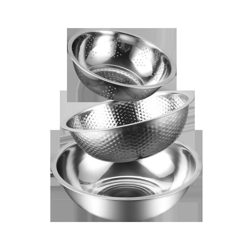 Adneny Stainless Steel Rice Sieve & Drainer Set
