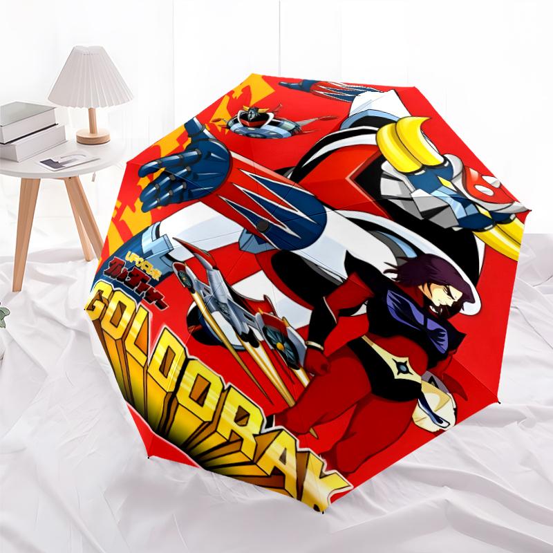 1pc UFO Robot Grendizer1 Umbrella, Sun Protection, And UV Shielding. It Has Eight Sturdy Ribs for Outdoor Use And Perfect Gift