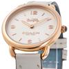Coach Женские часы Delancey Slim с белым циферблатом и белым кожаным ремешком