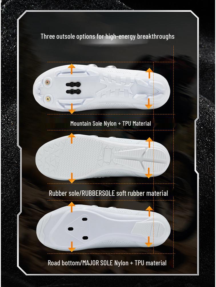 Унисекс контактные велотуфли: Дышащий, Легкий, Жесткая подошва, Двойная система BOA - Совместим с шоссейным и горным велосипедом