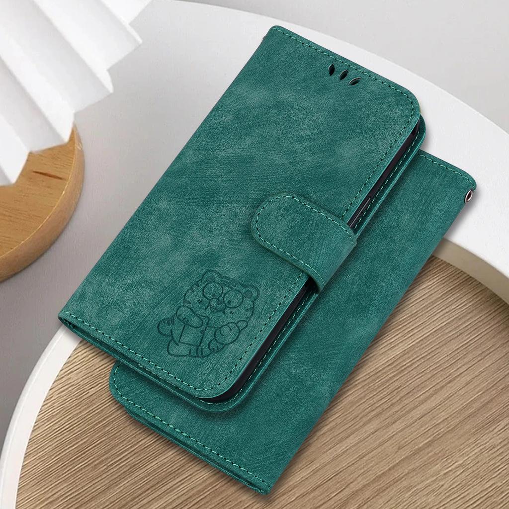 Retro Lovely Tiger Leather Case For Oppo Reno12 Reno11 A3 Pro A59A79 A38 A78 A58 A98 Kickstand Wallet Card Slots Book Cover For Oppo Reno8 T Reno7