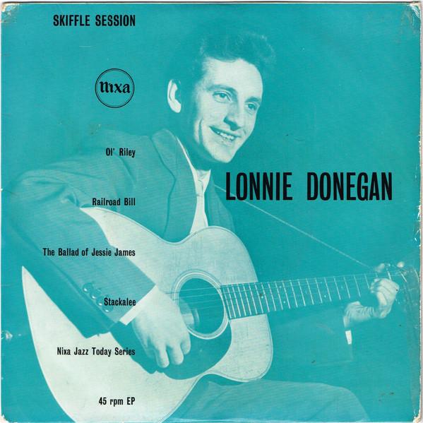 7-дюймовая пластинка LONNIE DONEGANS SKIFFLE GROUP Skiffle Session NJE1017 Pye Nixa 1957 Великобритания CountryFolk Б/у