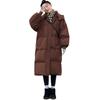 Winter Down Long Bench Padded Plus Solid Commuting Women's Jacket, Coat, Outerwear, Coat, Size, Hooded, Below-the-Knee, Slimming, Color,