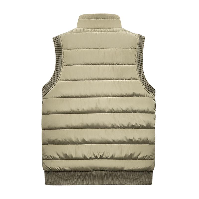 Autumn and Winter Men's Casual Vest Plus Velvet Stand Collar Plus Size Warm Vest Jacket Men's Clothing