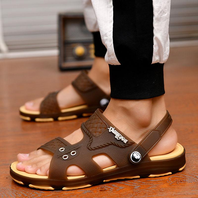 Men's Slippers Outdoor Sandals Open Toe Slippers Non-slip Bathroom Beach Sandals