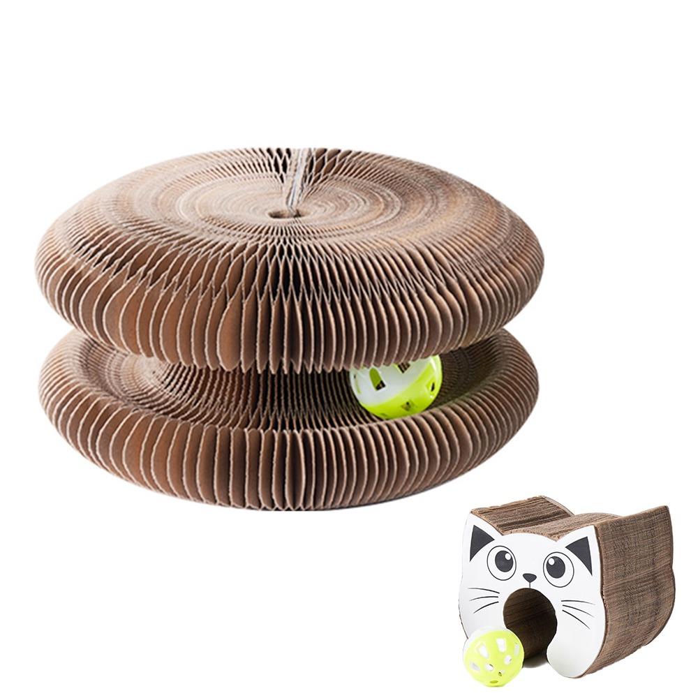 Magic Organ Kitty Kurlz Cat Toy Wear-Resistant Transformable Cat Scratcher No Crumbs Resistant To Scratching Ball Scratch Pad