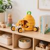 Interactive Baby Toy Beehive Hide And Seek Plush Toy, Pull Out Bee Sensory Activity Infant Grasping Pulling Fine Motor Skill for 0-3 Years, Soft