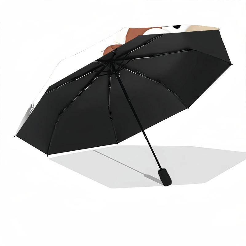 1pc Animal Faces Automatic Folding Umbrella, Portable & Foldable Design with 8 Ribs, Casual Outdoor Accessory yy250729054