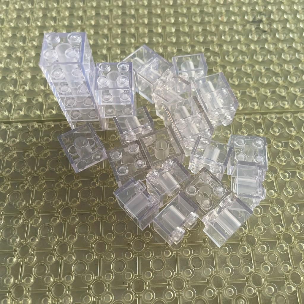 20 шт. Прозрачный прозрачный кирпич 2x2 Строительный блок MOC Детали Игрушки для детей Сделай сам Дом Водопад Совместимый 3001 3003