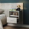 Wall Mounted Nightstand Concrete Grey