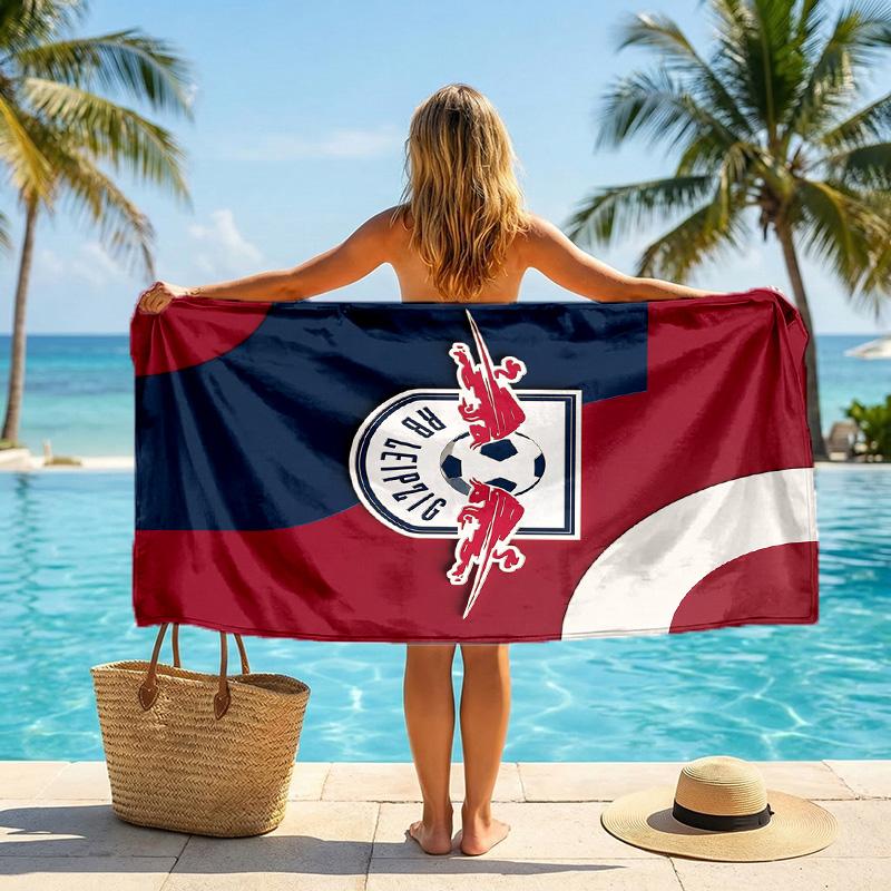 RB Leipzig Football Beach Towel Soft Microfiber Summer Towel Quick Dry Absorbent Towel for Beach Swimming Pool Travel