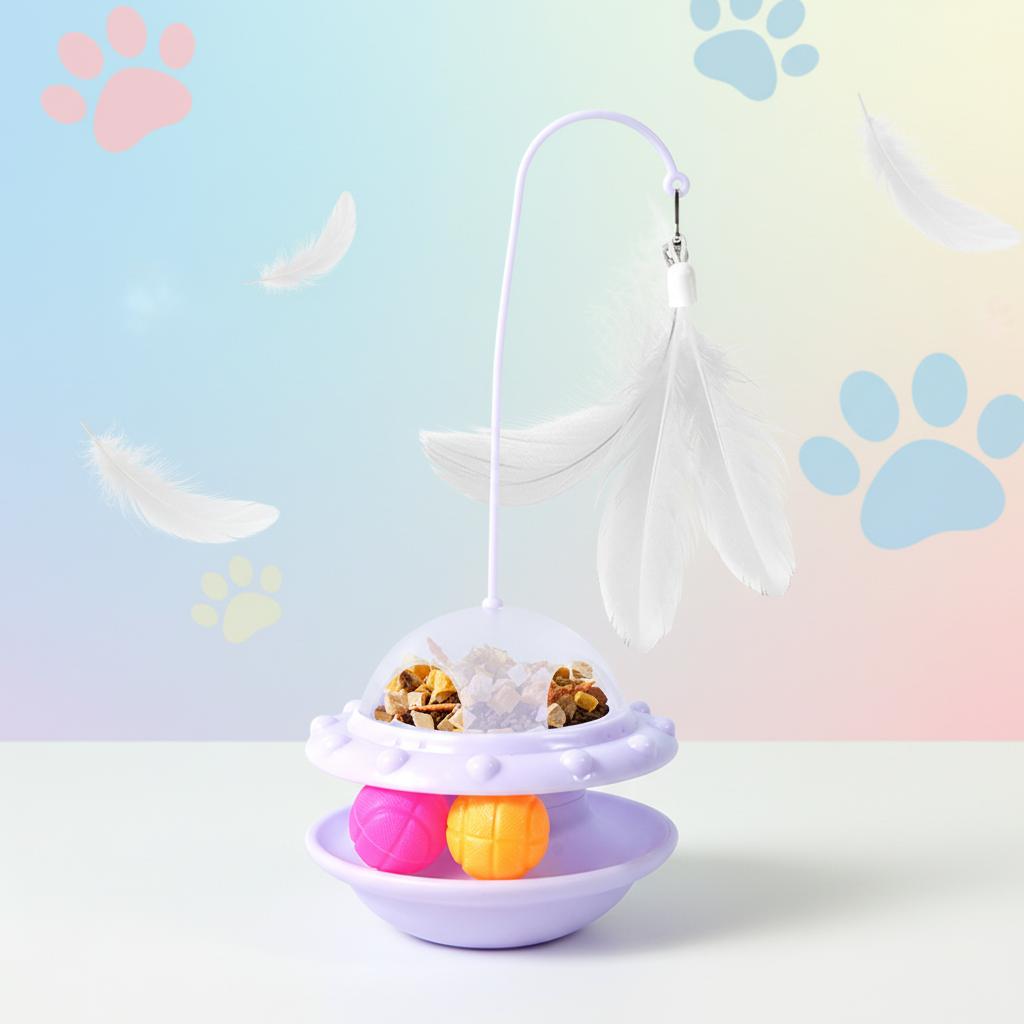 New Cat Toy Leaking Food Tumbler Turntable Cat Amusing Artifact Cat Self-entertainment Multi-play Pet Toy