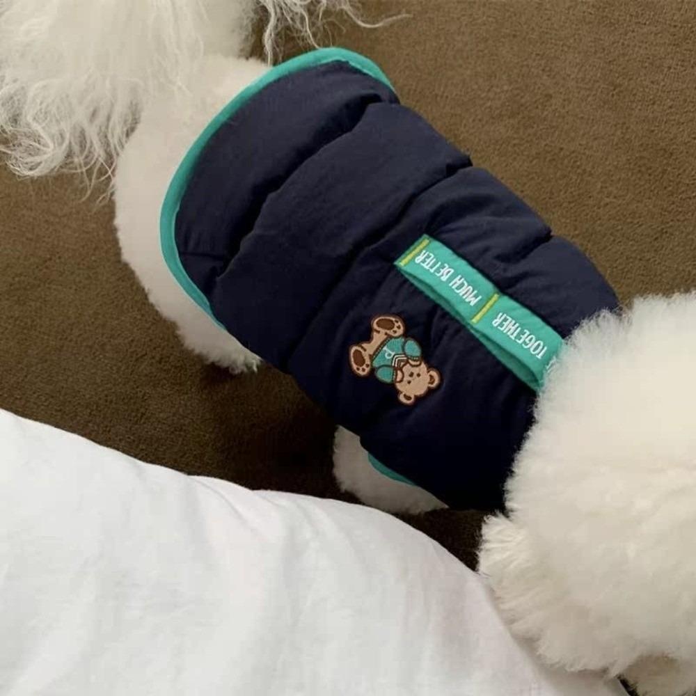 Plush Dog Hiking Jacket Windproof Dog Bodysuit Cute Dog Warm Clothes Puppy
