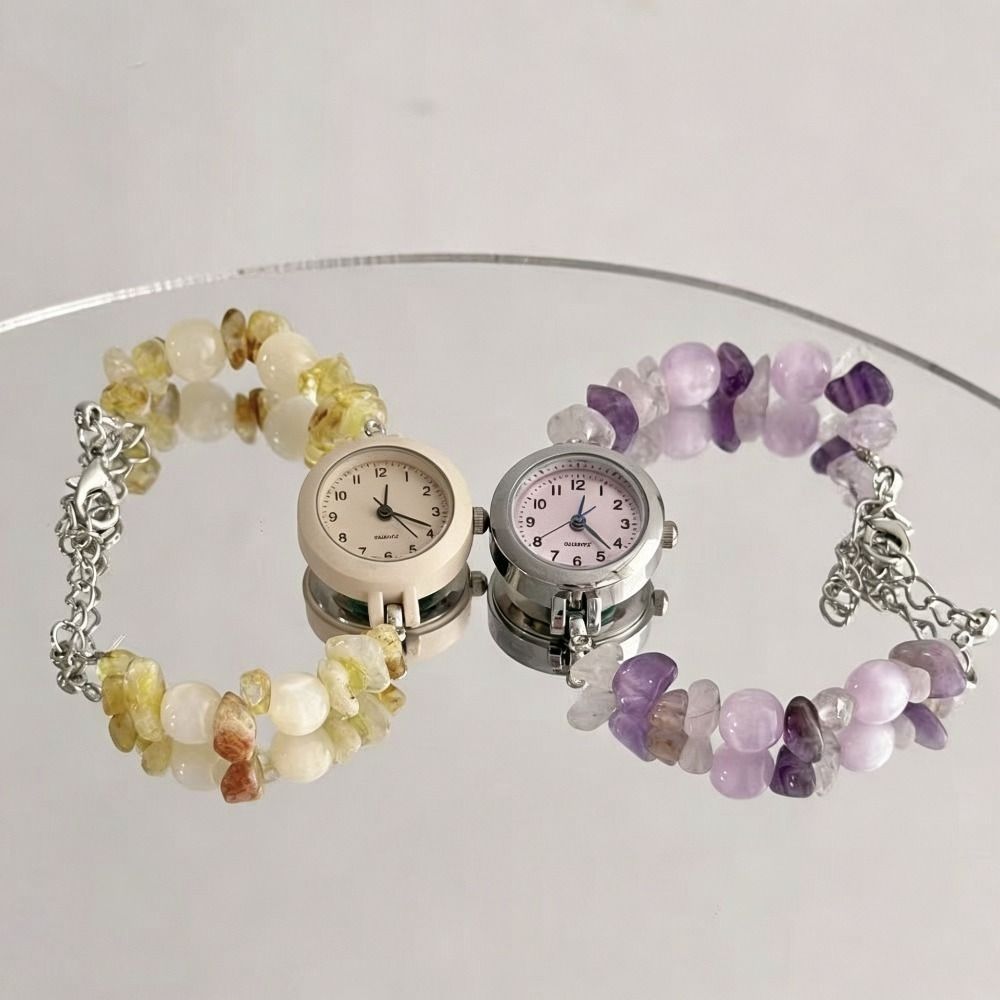 Beaded Bead Chain Watch Adjustable Quartz Watch New Bracelet Watch Women Girls