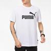 PUMA ESS T Shirts Men's White Crew Neck Moderate Straight Fit (Unisex) T-Shirts 845575 02