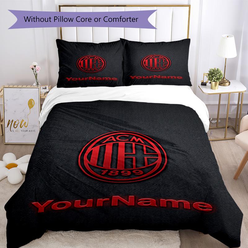 Ac Milan Customize your name Bedding Set Breathable Duvet Cover with Pillowcases Home Decoration Birthday Gift