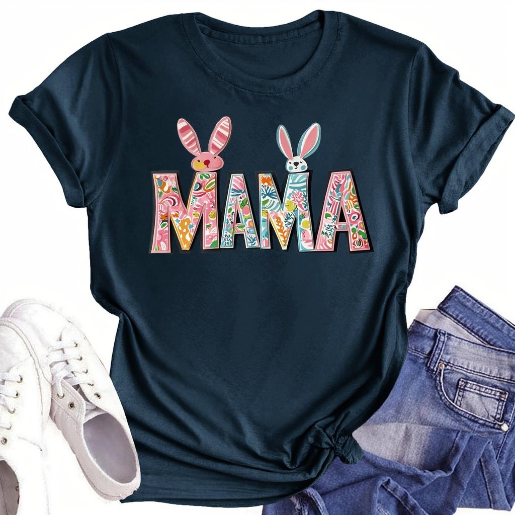 Женская повседневная футболка с круглым вырезом и короткими рукавами с принтом