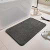 Fleece Engraving Bathroom Thickening Mat Bath Non-slip Carpets In Wash Basin Bathtub Side Floor Rug Shower Room Doormat Memory Foam 3D Pad
