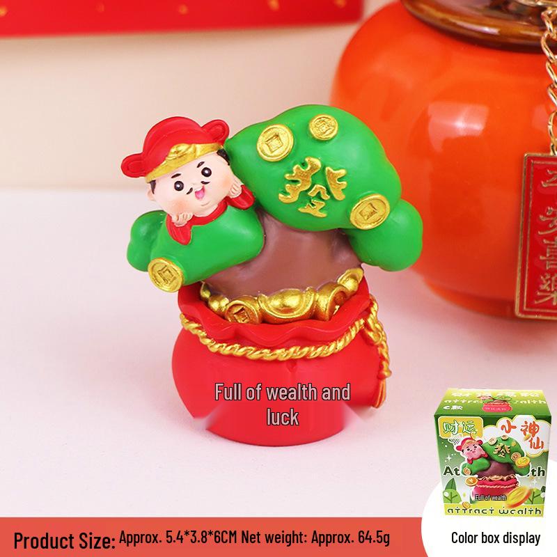 **Immortal Wealth Plant Ornament - Office Desktop & Car Decoration, Festival Gift**
