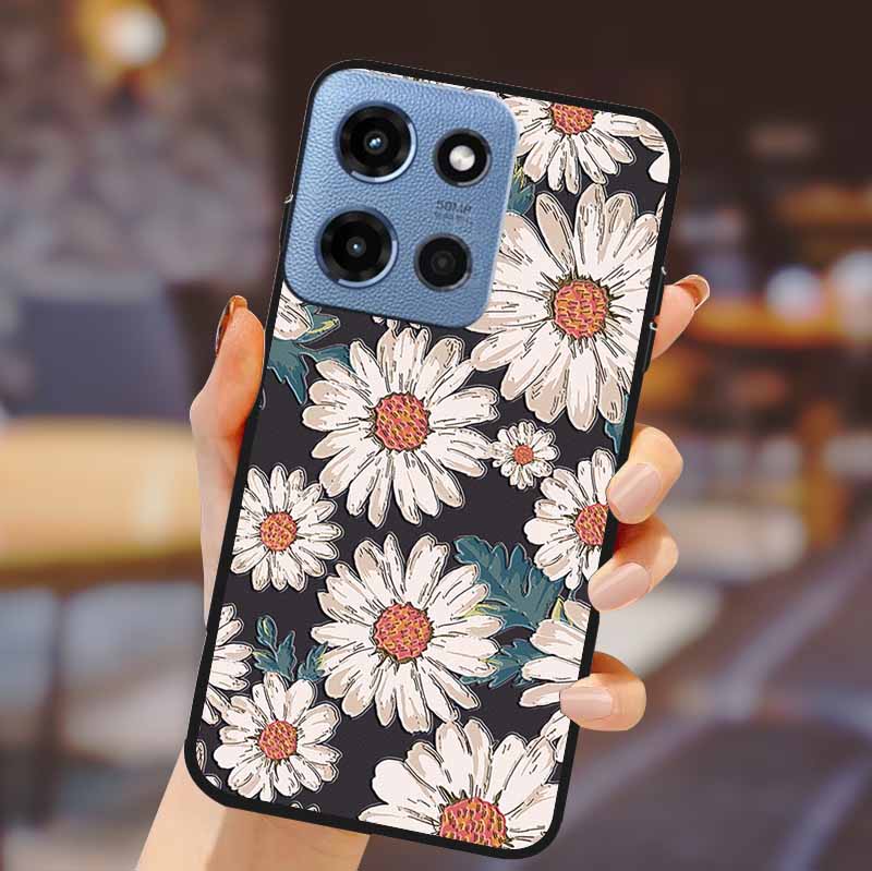 Чехол-бампер для телефона Motorola G 5G 2025, мягкий ТПУ-силикон, задняя крышка, 3D тиснение цветка, корпус для Motorola Moto G 5G, Fundas Coque