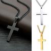 Vintage Cross Pendant Necklace Stainless Steel Necklace New Design Black Chain Pendant Necklace Men