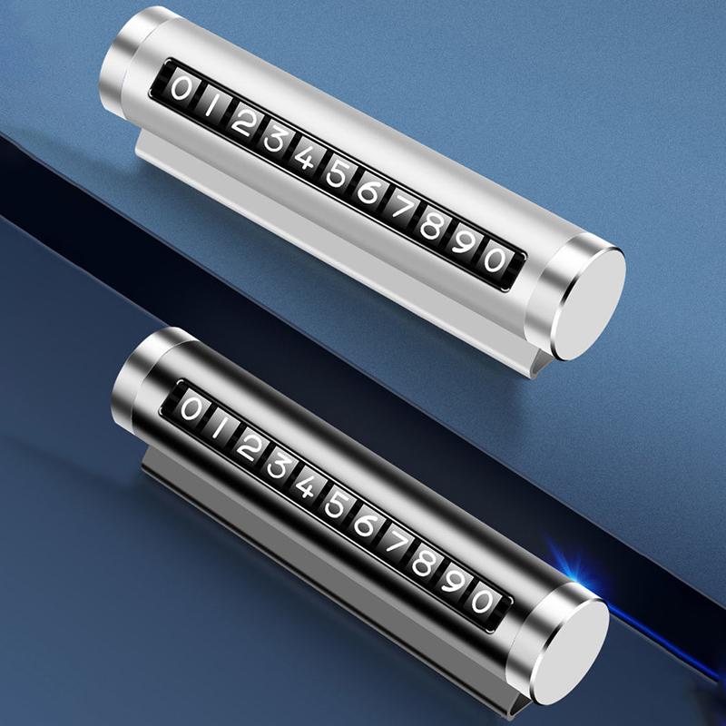 Металлическая карта временной парковки автомобиля Поворотная табличка с номером телефона Алюминиевые наклейки Парковка Остановка в автомобиле-стиль Автоаксессуары