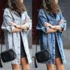 New Fashion Summer Women Denim Jacket Fashion Oversize Casual Long Coat