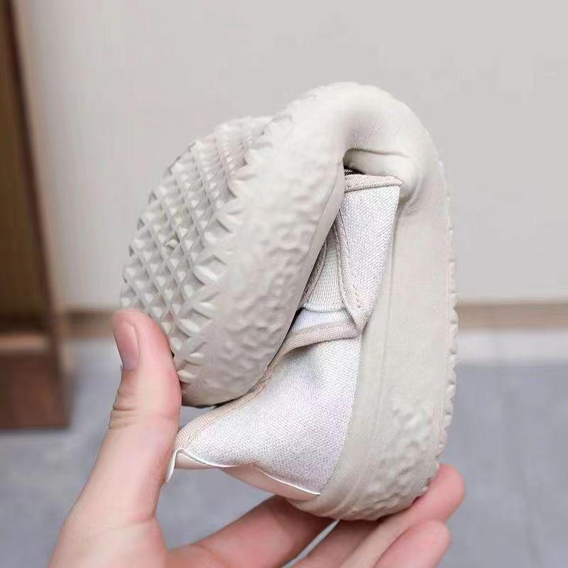 Four Seasons Women's Breathable Canvas Slip On Shoes Soft Thick Soles Non-slip Low Casual Fashionable