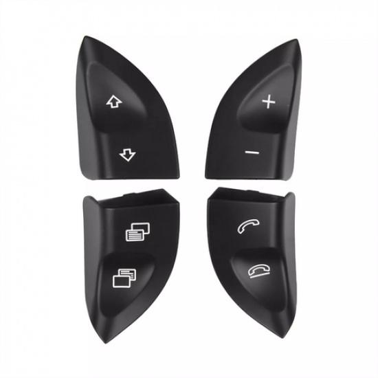 1 Pair Steering Wheel Control Button Switch Cover Black For Mercedes W220 W215