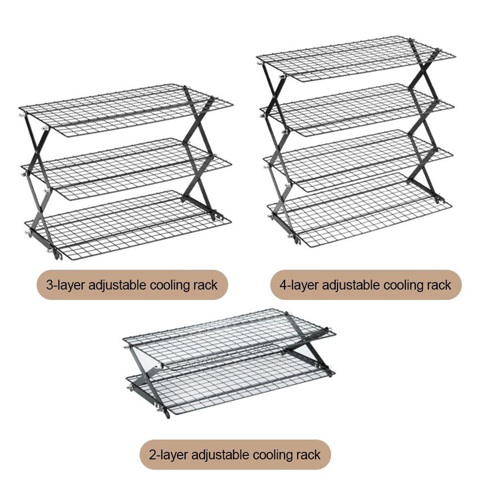 Black Silver Cooling Rack Wire Grid Grid Holder High Quality Baking Cooling Tray  Baking