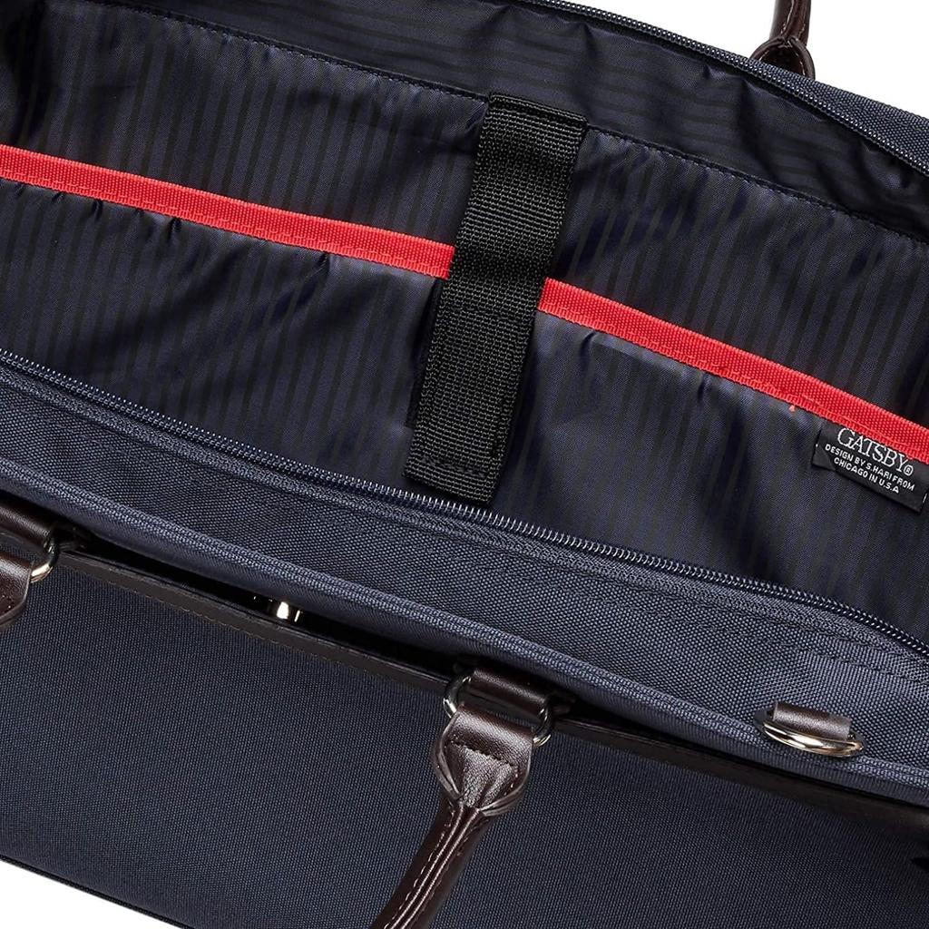 Business Bag Cordura Water Repellent A4 Inch PC Compatible 2WAY Free Standing Large Capacity Navy X Chocolate [Gatsby] 13.3 Men's
